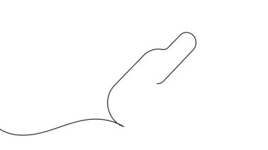  Zincir bağlantısı sürekli bir çizgi çizimi 4k video animasyonu