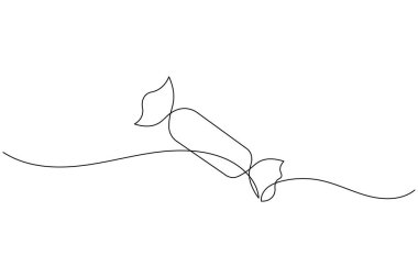 Tatlı şeker beyaz arkaplan ve minimalist vektör illüstrasyonu ile sürekli bir çizgi çizer