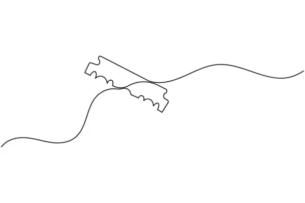 Tıraş bıçağı, berber dükkanı ve tımar tasarımı için minimalist bir resim çizer.