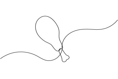 Yemek konsepti için beyaz arka planda kızarmış tavuk tasarımı çizimi