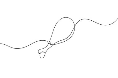 Yemek konsepti için beyaz arka planda kızarmış tavuk tasarımı çizimi