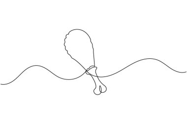 Yemek konsepti için beyaz arka planda kızarmış tavuk tasarımı çizimi