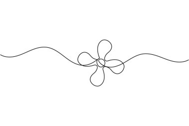 Üç pervaneli bir pervane çizimi basit minimalist aralıksız resim çizimi