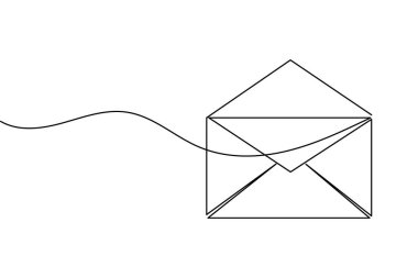 Bir satır çizimi simgesi izole edilmiş basit asgari vektör çizimi