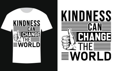 Dünya İyilik Günü tipografi tişört tasarımı