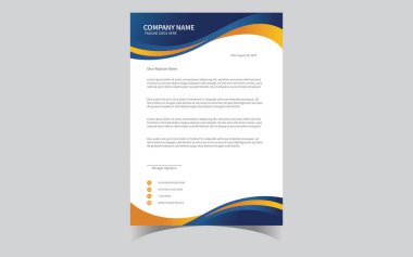 Modern iş ve şirket antetli şablon çizimi