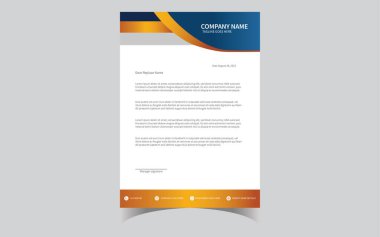 Modern iş ve şirket antetli şablon çizimi