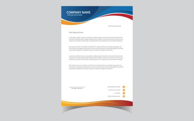 Modern iş ve şirket antetli şablon çizimi