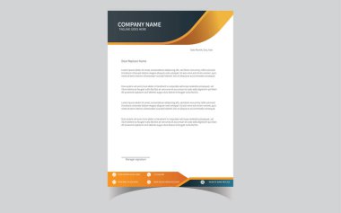 Modern iş ve şirket antetli şablon çizimi