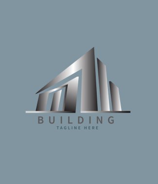 Real estate building logo design clipart