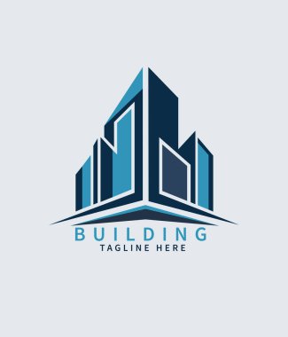 Real estate building logo design clipart