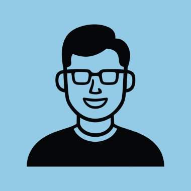 erkek ikon vektör sanat çizimi