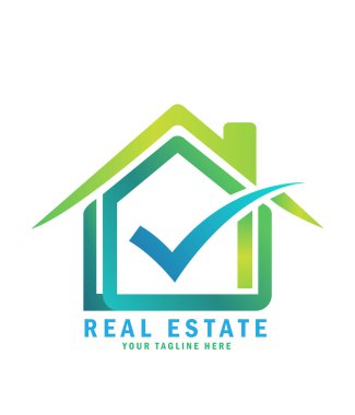 Real estate logo design clipart