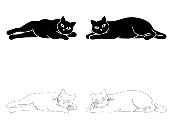 El çizimi kedi silueti çizimi