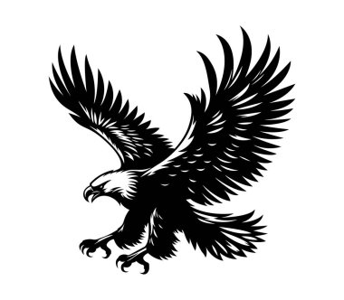 Vahşi kartal vektör sanatının silueti