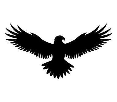 Vahşi kartal vektör sanatının silueti