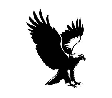 Vahşi kartal vektör sanatının silueti