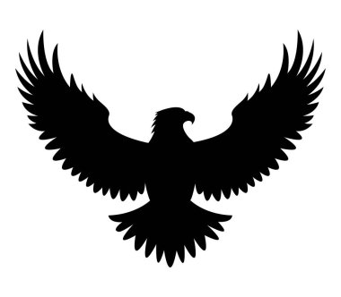 Vahşi kartal vektör sanatının silueti