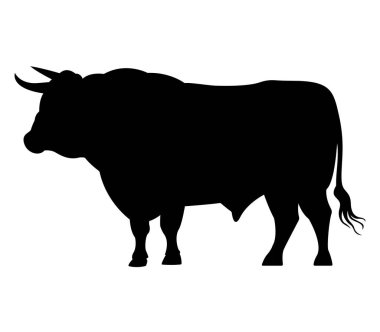 Boğa vektör sanatının silueti.