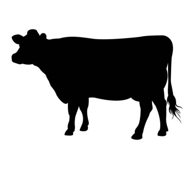 İnek vektör sanatının silueti