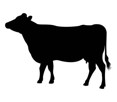 İnek vektör sanatının silueti
