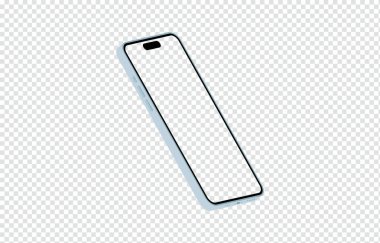 Şeffaf arkaplanda yeni akıllı telefon modeli
