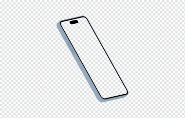 Şeffaf arkaplanda yeni akıllı telefon modeli