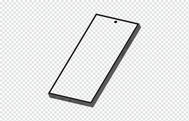 Şeffaf arkaplanda yeni akıllı telefon modeli