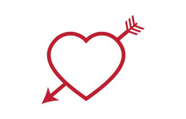 Beyaz bir arka plan üzerinde izole kalp şekli 