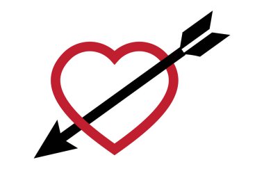 Beyaz bir arka plan üzerinde izole kalp şekli 