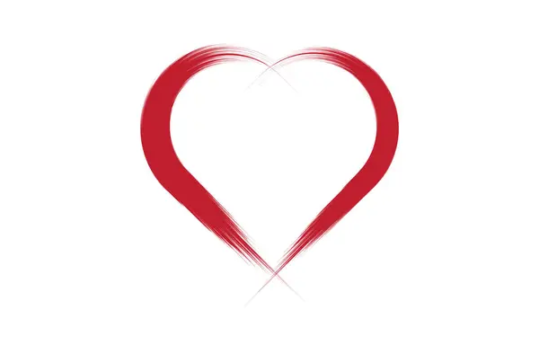 El fırçası kalp şekli vektör sanatı