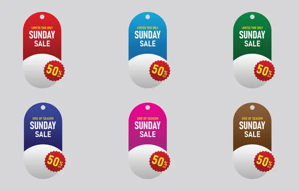 Renkli satış etiketi koleksiyon vektör sanatı