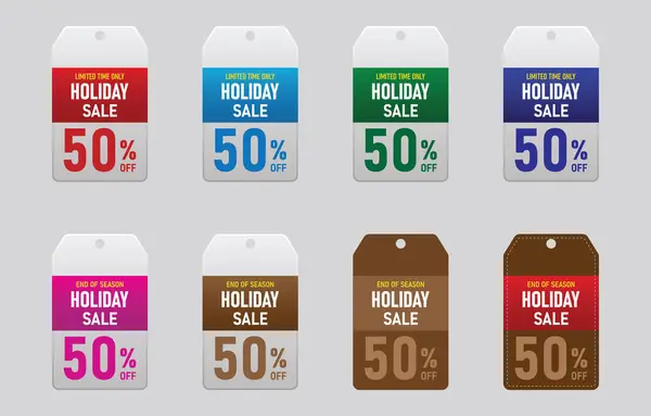 Renkli satış etiketi koleksiyon vektör sanatı