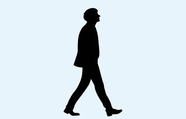 Beyaz arka planda izole edilmiş iş adamı silueti vektör sanatı