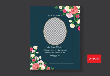 Memorial Cenaze Flyer Şablonları çizimi