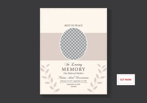 Memorial Cenaze Flyer Şablonları çizimi