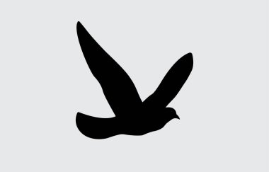 Kuş silueti vektör sanatı Resimleri beyaz arkaplanda izole edildi