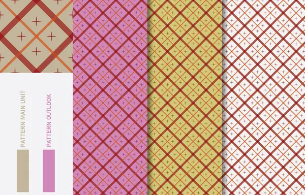 Renksiz tekstil kumaş desen koleksiyon vektör çizimi