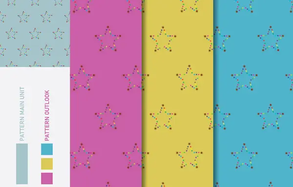 Renksiz tekstil kumaş desen koleksiyon vektör çizimi