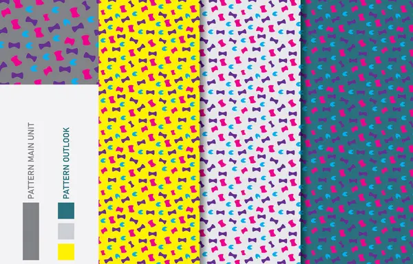 Renksiz tekstil kumaş desen koleksiyon vektör çizimi