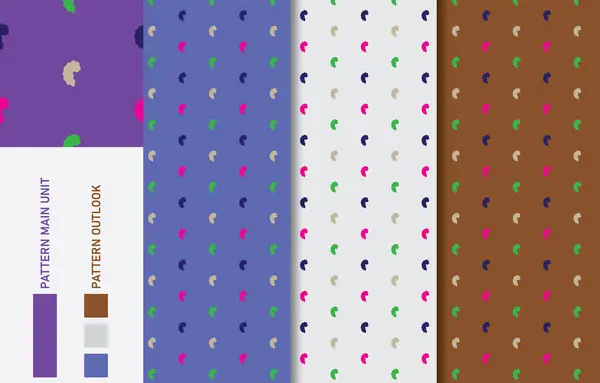 Renksiz tekstil kumaş desen koleksiyon vektör çizimi