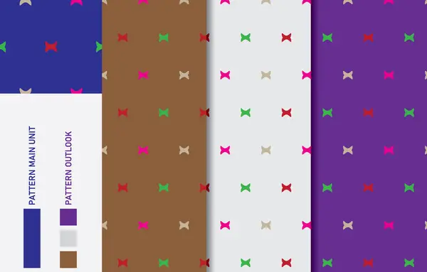 Renksiz tekstil kumaş desen koleksiyon vektör çizimi