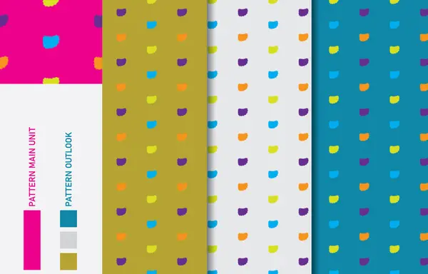 Renksiz tekstil kumaş desen koleksiyon vektör çizimi