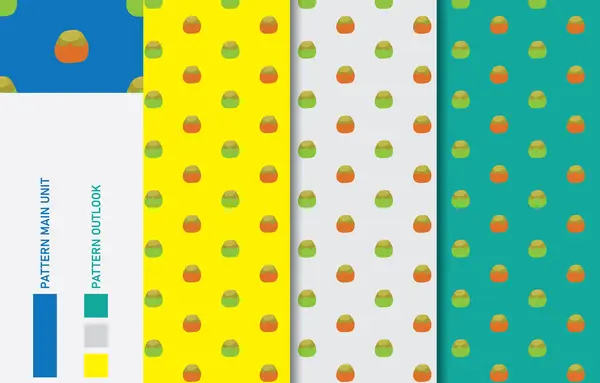 Palmira palmiyesi rengarenk dikişsiz kumaş desen koleksiyon vektörü illüstrasyonu