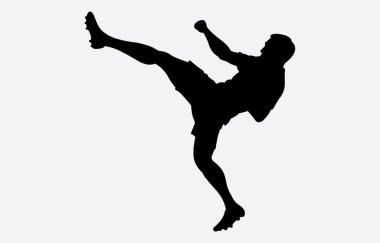 Yüksek Tekmeli Siluet Çizim Sanatı Yapan Bir Sporcu