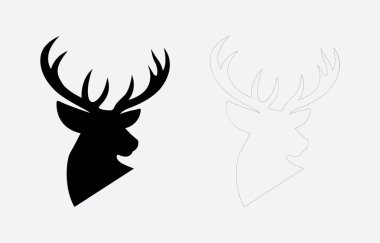 Geyik vektör sanatı Resimleri beyaz arkaplanda izole edildi