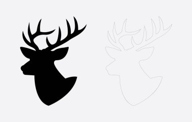 Geyik vektör sanatı Resimleri beyaz arkaplanda izole edildi