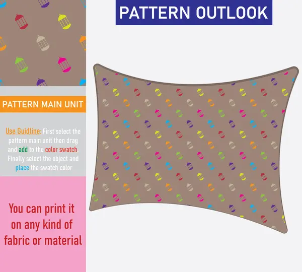 Renksiz tekstil kumaş desen koleksiyon vektör çizimi