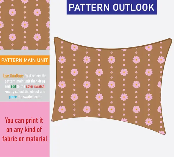 Renkli çiçek dikişsiz tekstil deseni tasarımı