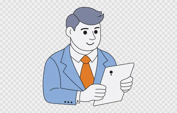 İş adamı vektör sanatı İllüstrasyon Şeffaf arkaplan ve düzenlenebilir vuruş izole